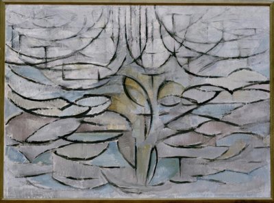 Bloeiende appelboom door Piet Mondrian